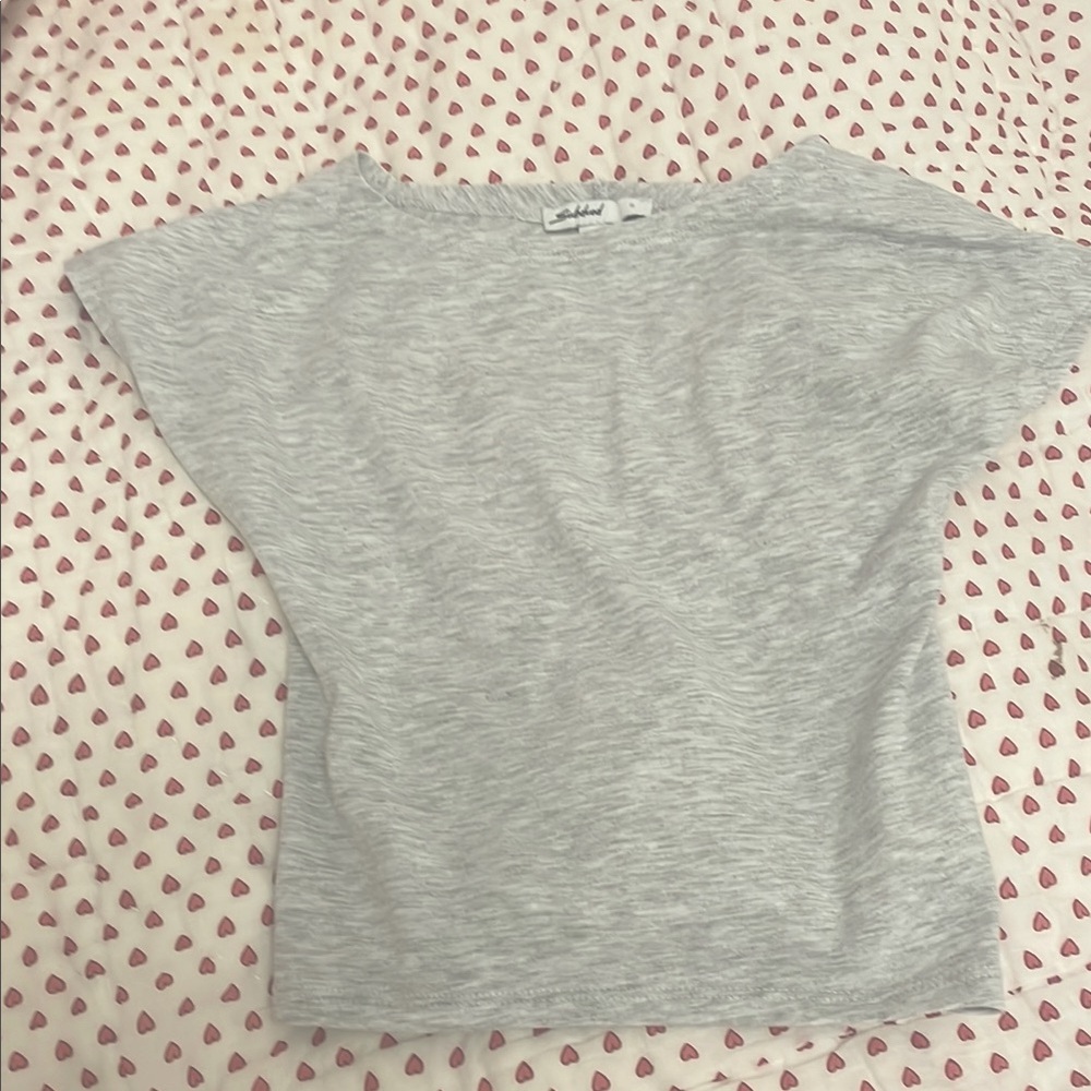Gray Short Sleeve Top